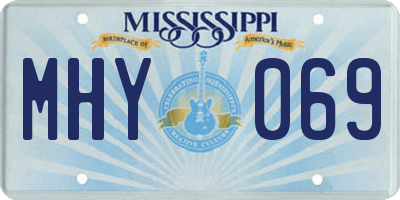 MS license plate MHY069