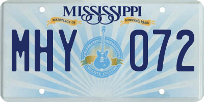 MS license plate MHY072