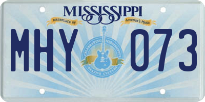 MS license plate MHY073