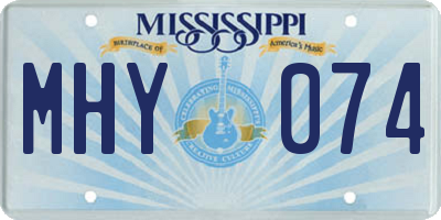 MS license plate MHY074