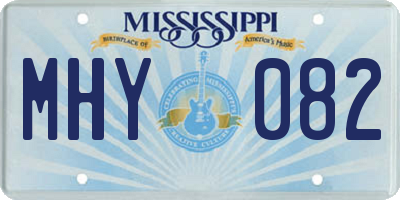 MS license plate MHY082