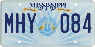 MS license plate MHY084