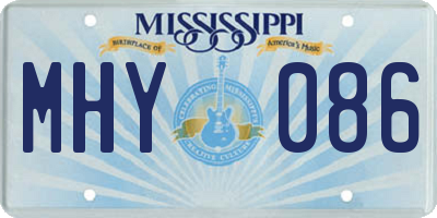 MS license plate MHY086