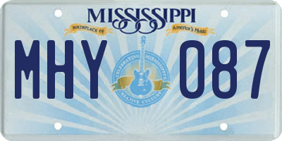 MS license plate MHY087