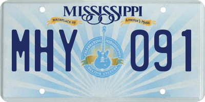 MS license plate MHY091