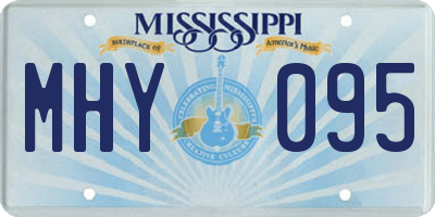 MS license plate MHY095