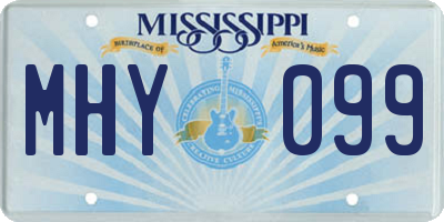 MS license plate MHY099