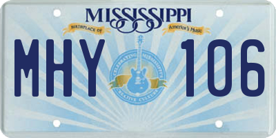 MS license plate MHY106