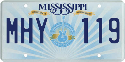 MS license plate MHY119