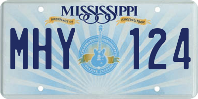 MS license plate MHY124
