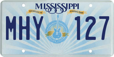 MS license plate MHY127