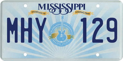 MS license plate MHY129