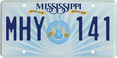 MS license plate MHY141