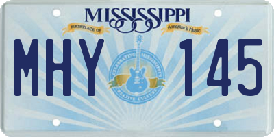 MS license plate MHY145