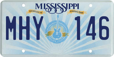 MS license plate MHY146