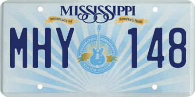 MS license plate MHY148