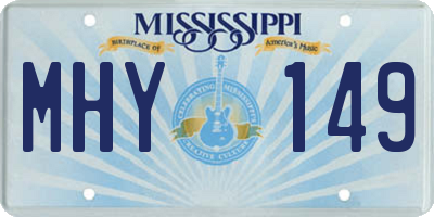MS license plate MHY149