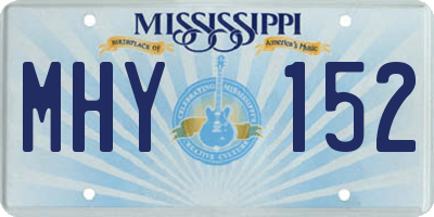 MS license plate MHY152