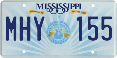 MS license plate MHY155