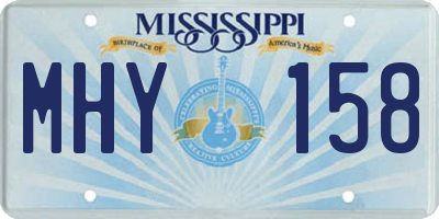MS license plate MHY158