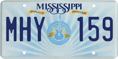 MS license plate MHY159