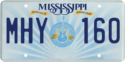 MS license plate MHY160
