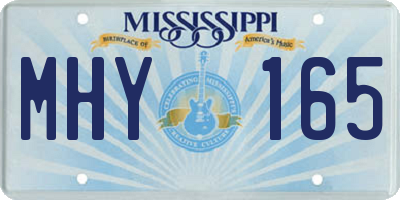 MS license plate MHY165