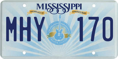 MS license plate MHY170
