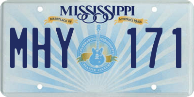 MS license plate MHY171
