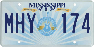 MS license plate MHY174