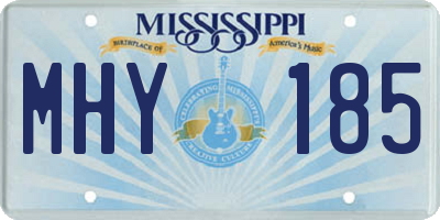 MS license plate MHY185