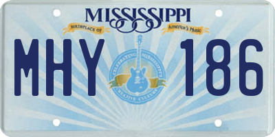 MS license plate MHY186