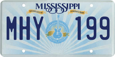 MS license plate MHY199