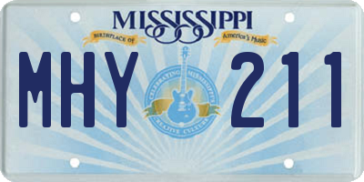 MS license plate MHY211