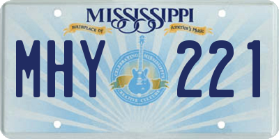 MS license plate MHY221