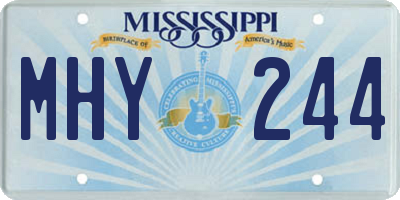 MS license plate MHY244