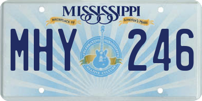 MS license plate MHY246