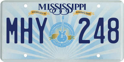 MS license plate MHY248