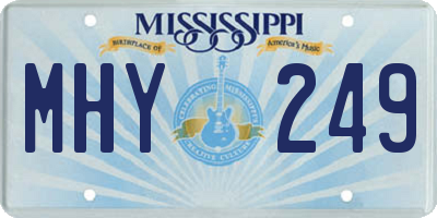 MS license plate MHY249
