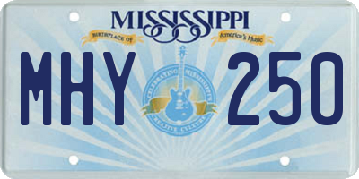 MS license plate MHY250
