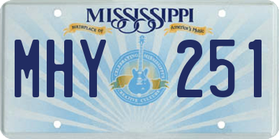 MS license plate MHY251