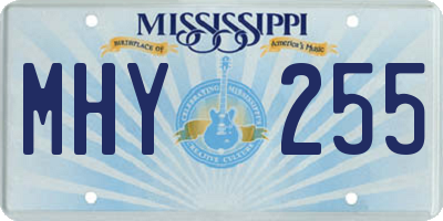 MS license plate MHY255
