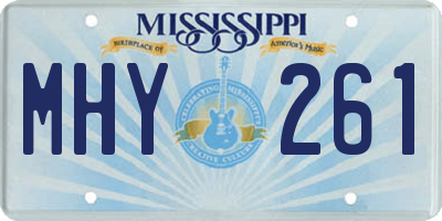 MS license plate MHY261