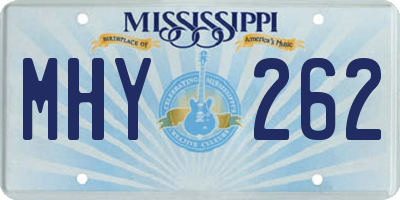 MS license plate MHY262