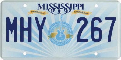 MS license plate MHY267