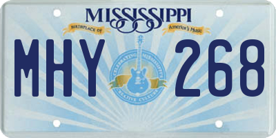 MS license plate MHY268