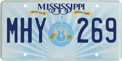 MS license plate MHY269