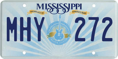 MS license plate MHY272