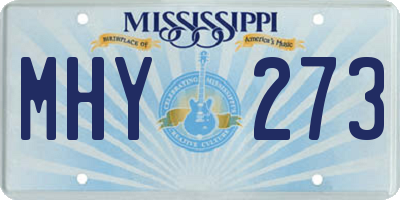 MS license plate MHY273