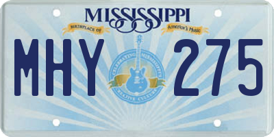 MS license plate MHY275